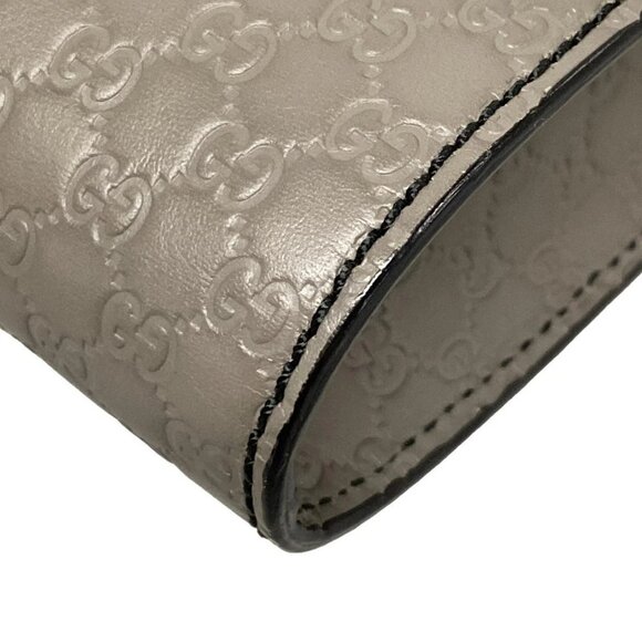 Auth GUCCI Emilie 449636 Gray Leather - Shoulder Bag - Picture 4 of 15